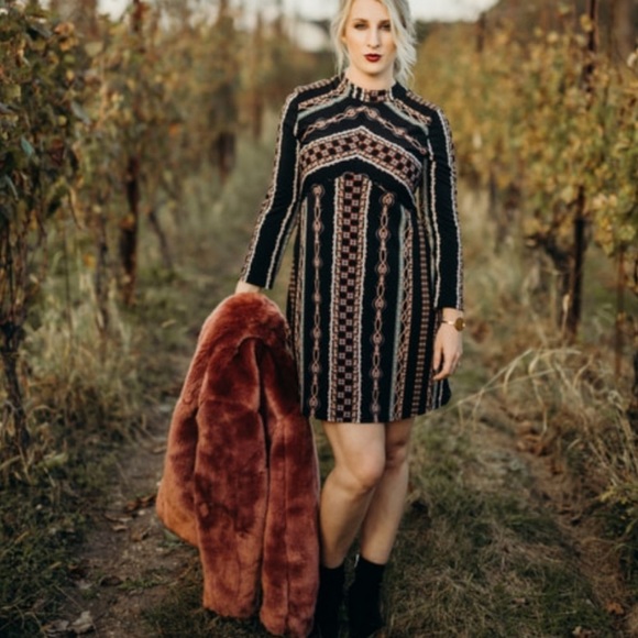 Free People Stella Mock Neck Long Sleeve Dress - Picture 2 of 5